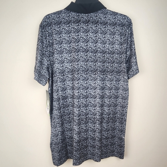 RBX Stay On Course Black/Gray Geometric Polo Men's Medium - Picture 2 of 10